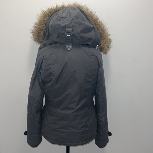 Aritzia TNA gray Aurora wool hooded parka jacket size XSmall - Picture 7 of 14